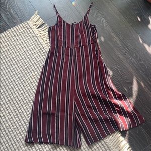 BP striped sleeveless jumpsuit romper size L NWOT